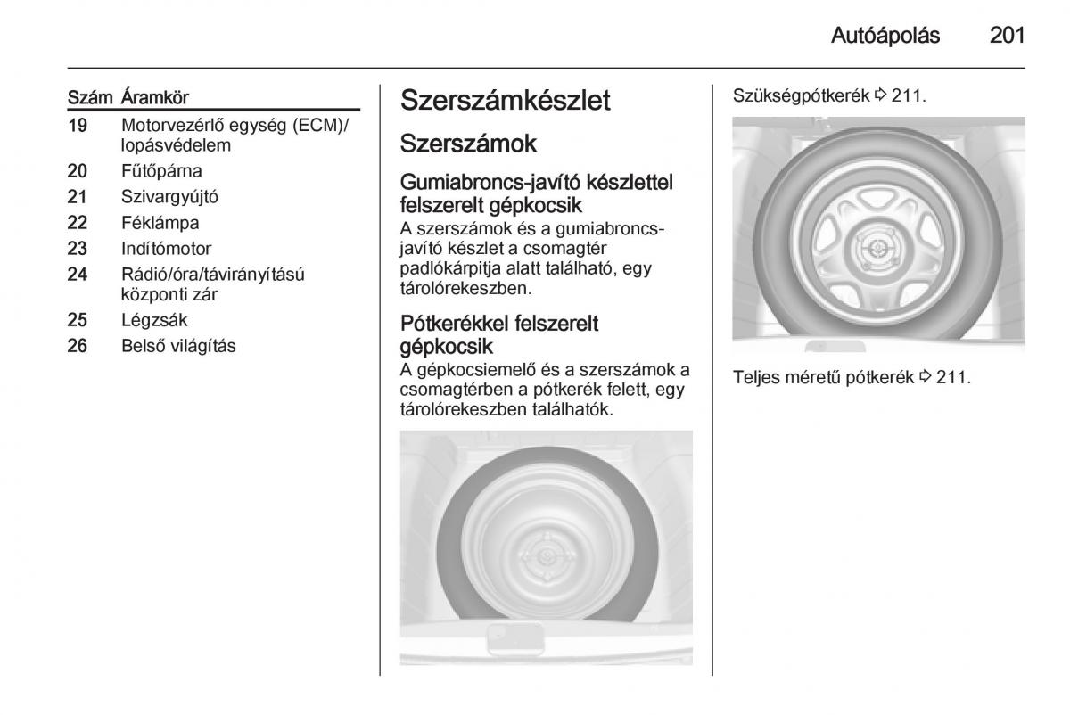 Chevrolet Spark M300 Kezelesi utmutato / page 203