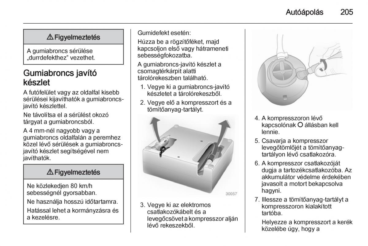 Chevrolet Spark M300 Kezelesi utmutato / page 207