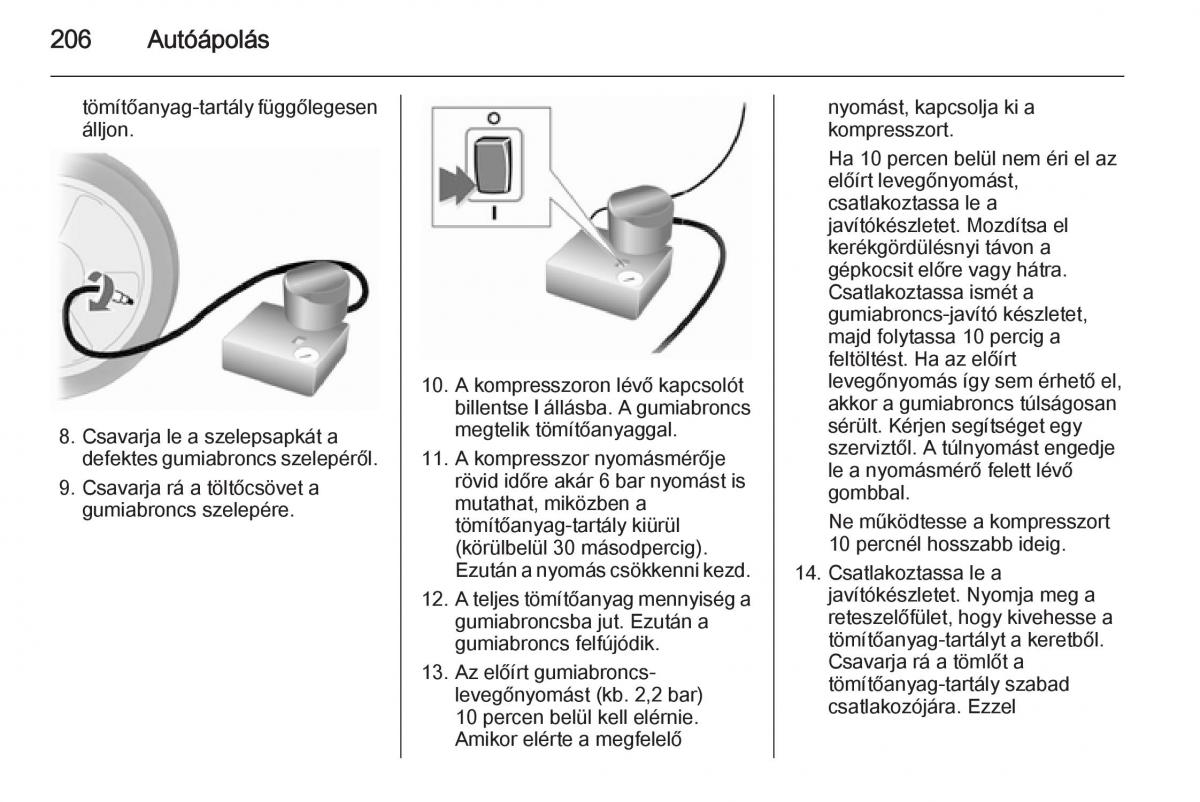 Chevrolet Spark M300 Kezelesi utmutato / page 208