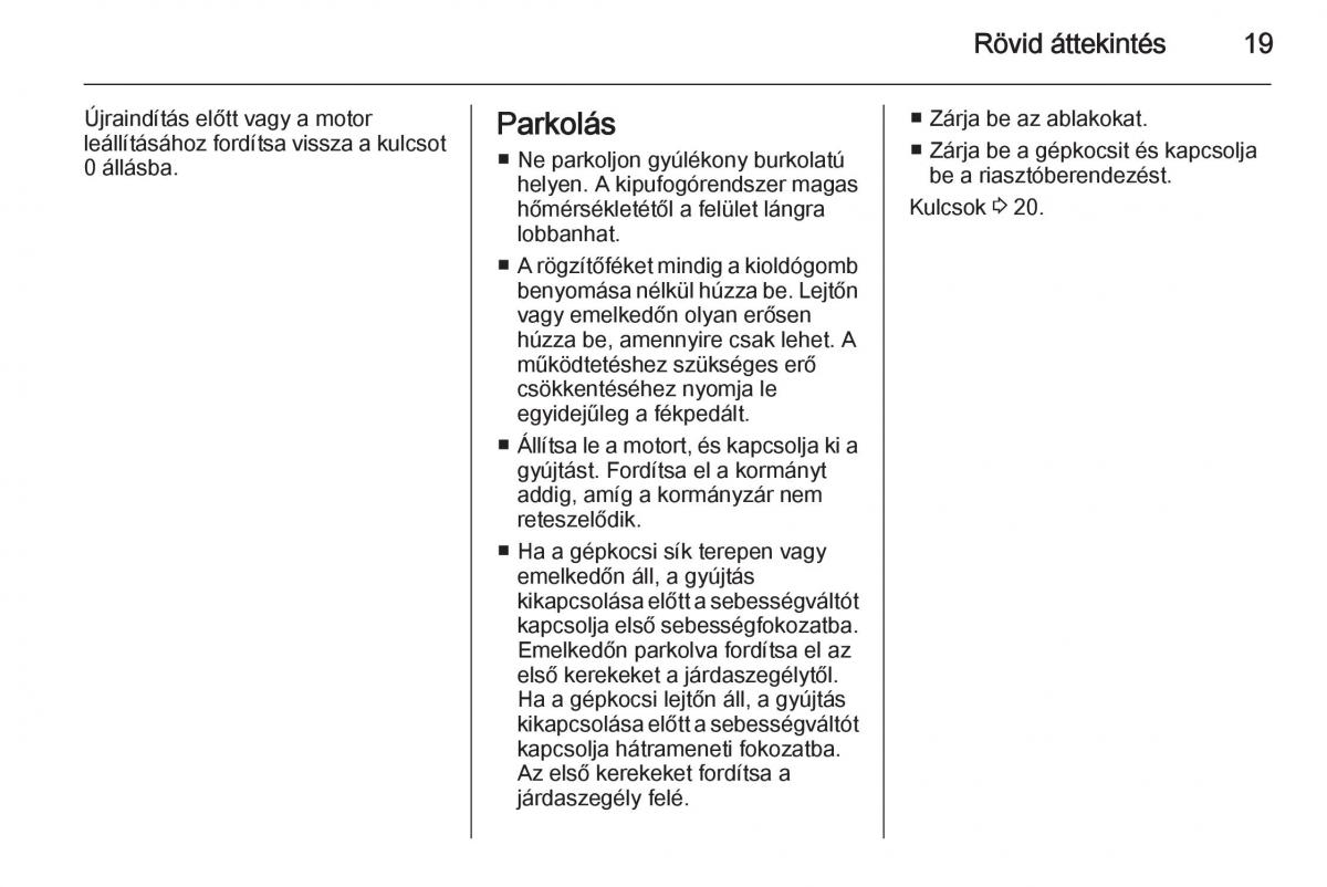 Chevrolet Spark M300 Kezelesi utmutato / page 21