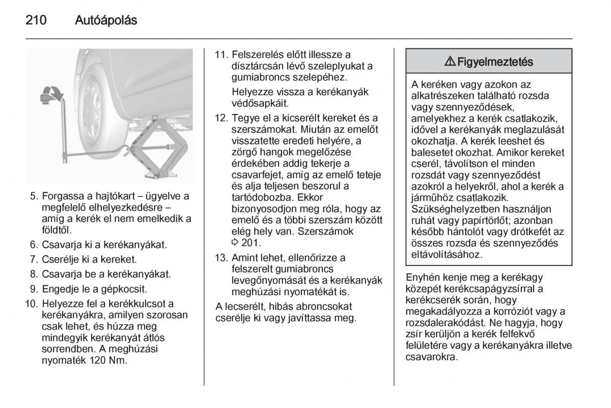 Chevrolet Spark M300 Kezelesi utmutato / page 212