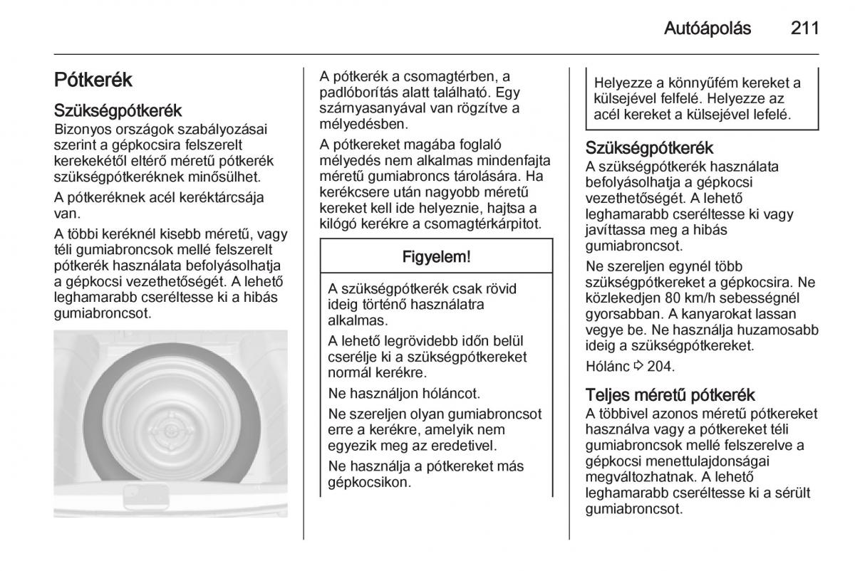 Chevrolet Spark M300 Kezelesi utmutato / page 213