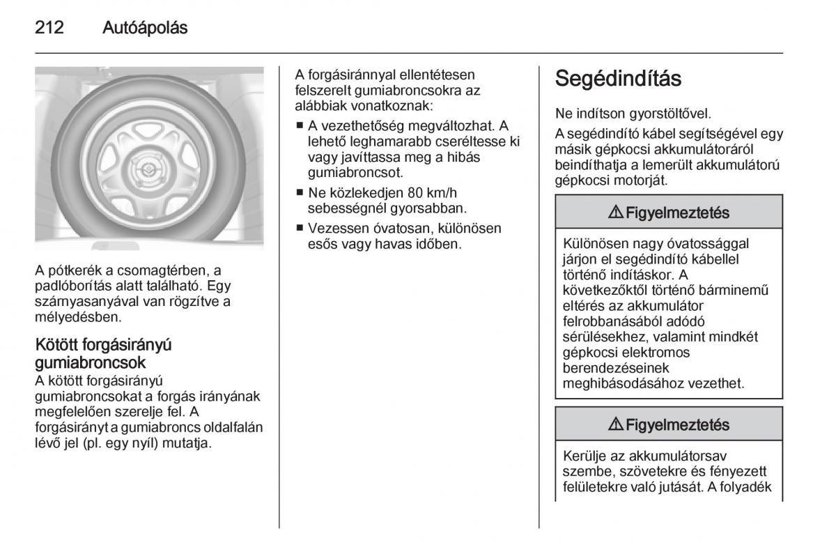 Chevrolet Spark M300 Kezelesi utmutato / page 214