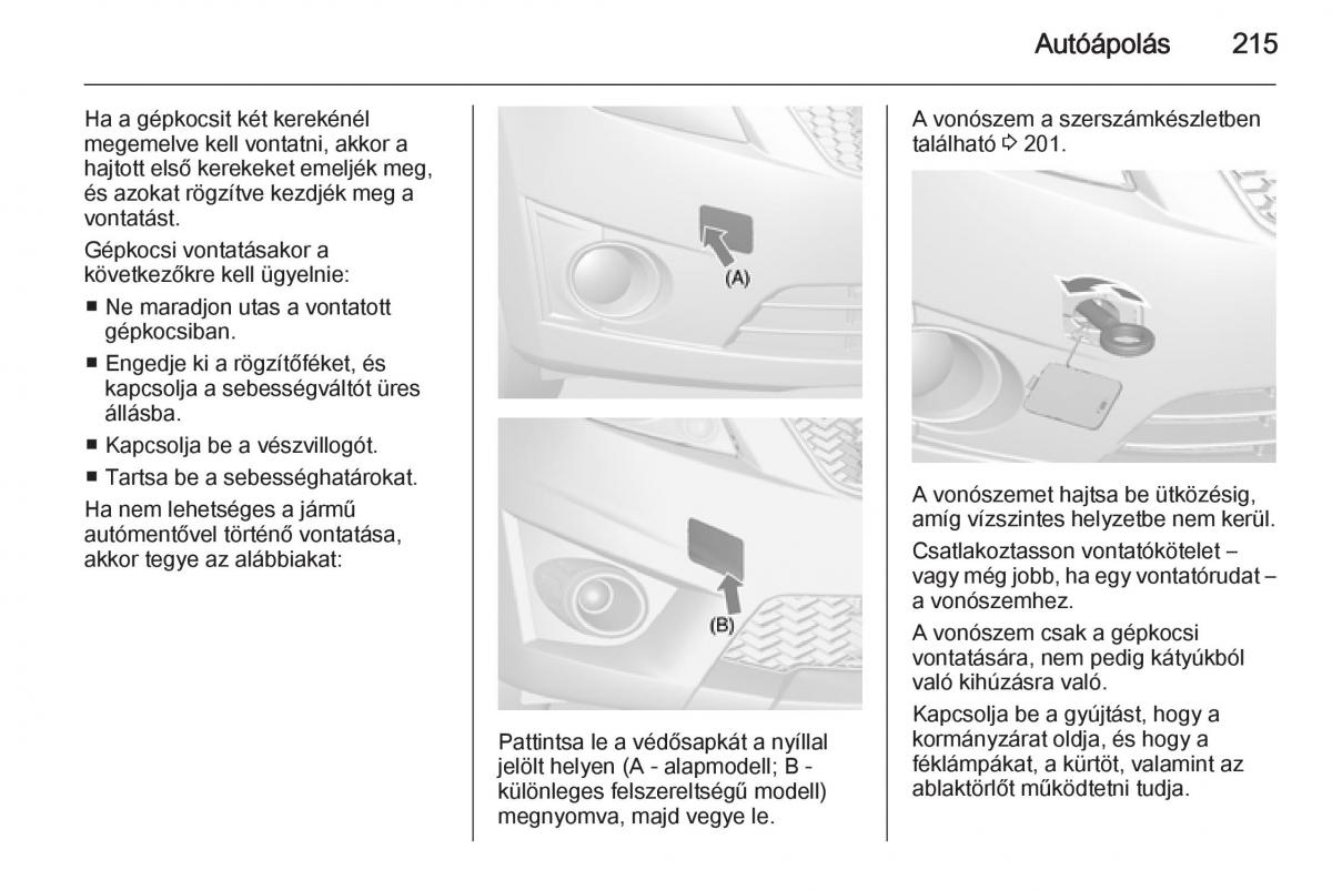 Chevrolet Spark M300 Kezelesi utmutato / page 217