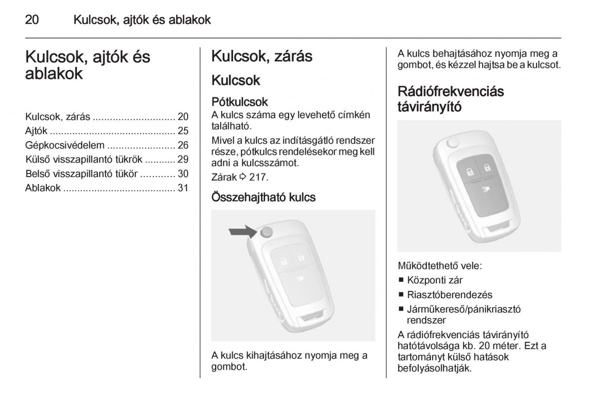 Chevrolet Spark M300 Kezelesi utmutato / page 22