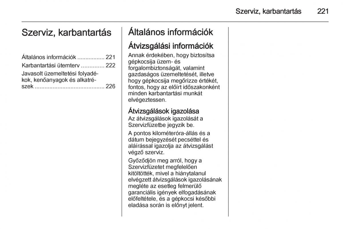 Chevrolet Spark M300 Kezelesi utmutato / page 223