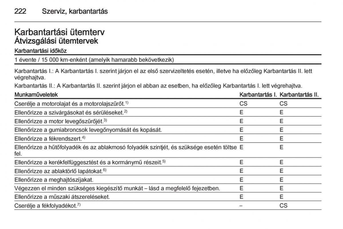 Chevrolet Spark M300 Kezelesi utmutato / page 224