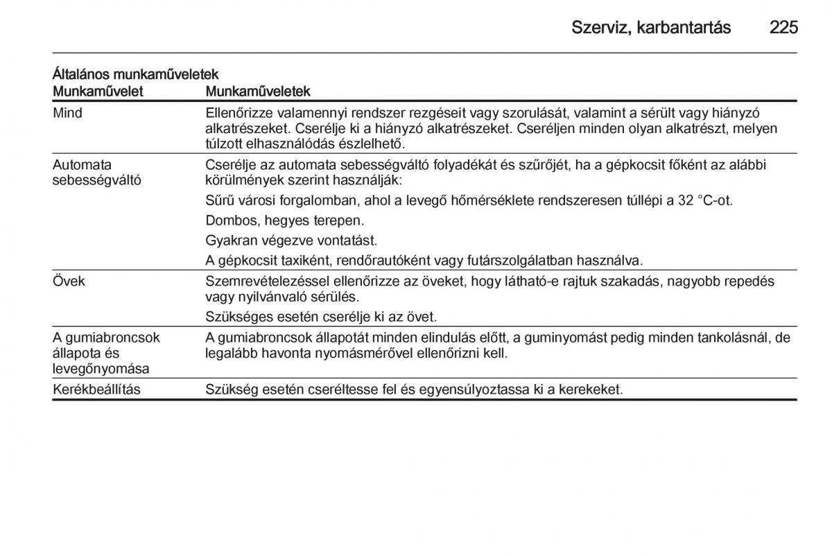 Chevrolet Spark M300 Kezelesi utmutato / page 227