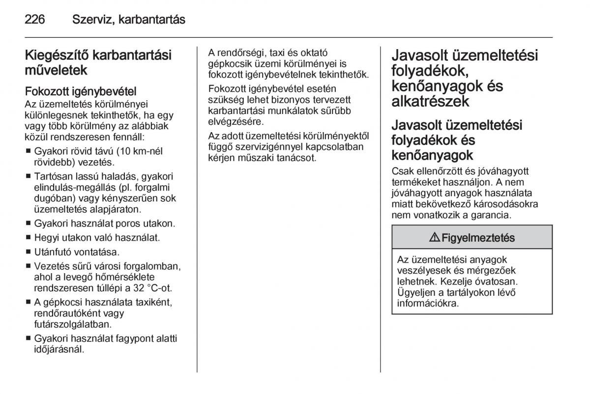 Chevrolet Spark M300 Kezelesi utmutato / page 228