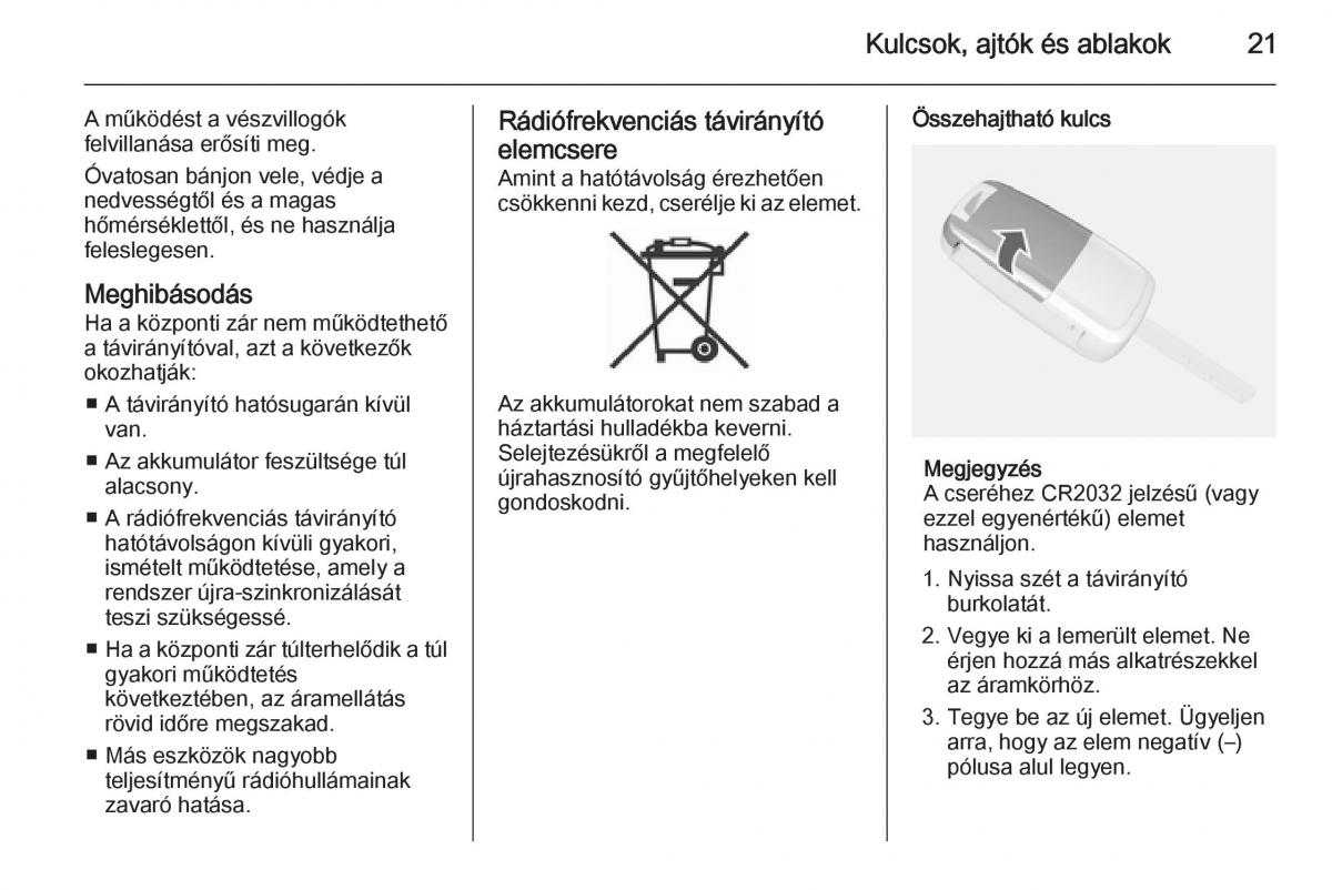 Chevrolet Spark M300 Kezelesi utmutato / page 23