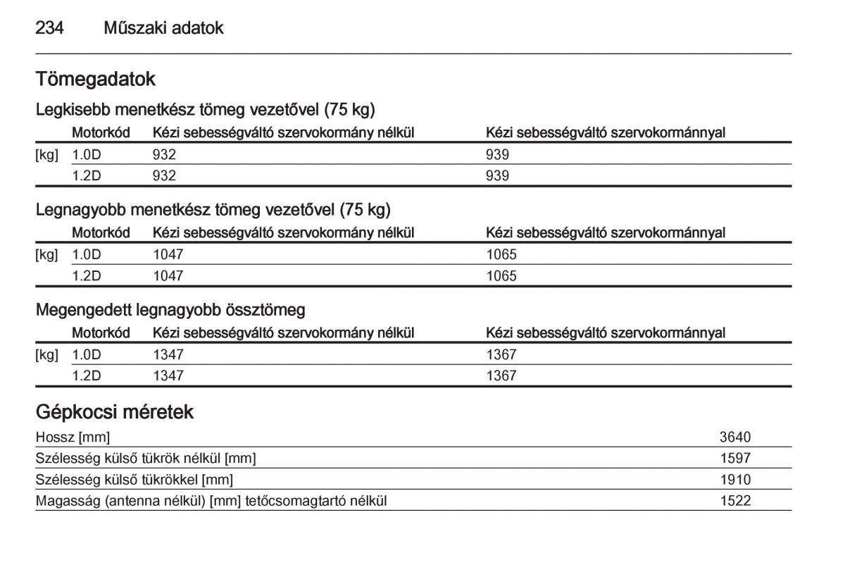 Chevrolet Spark M300 Kezelesi utmutato / page 236