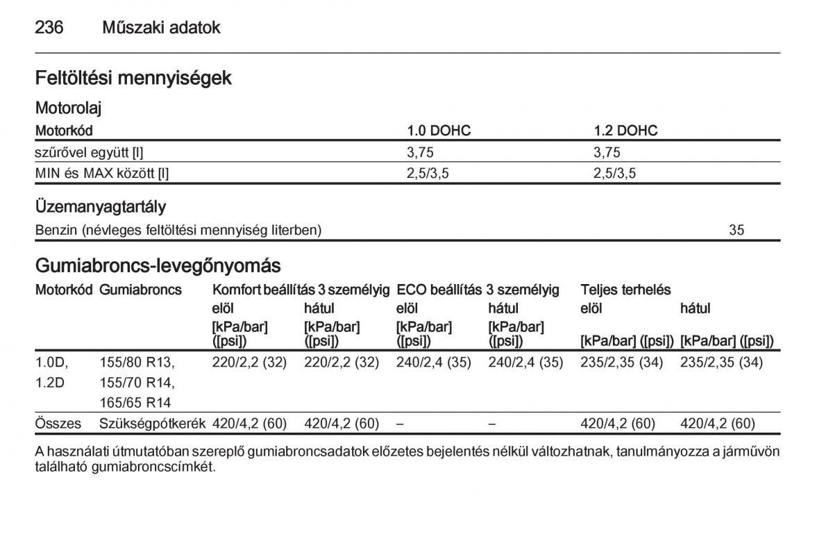 Chevrolet Spark M300 Kezelesi utmutato / page 238