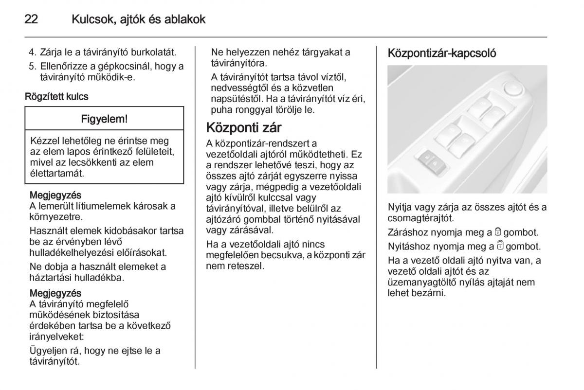 Chevrolet Spark M300 Kezelesi utmutato / page 24