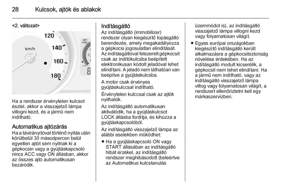 Chevrolet Spark M300 Kezelesi utmutato / page 30