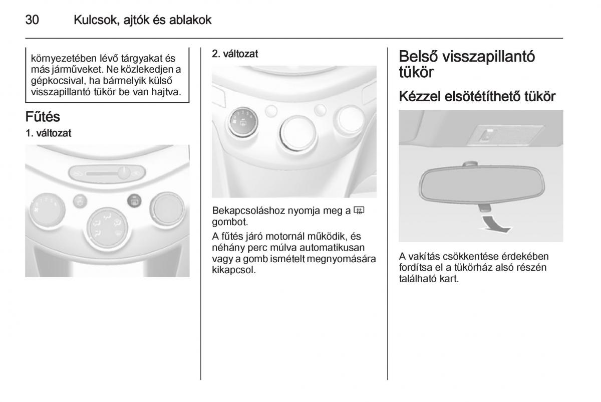 Chevrolet Spark M300 Kezelesi utmutato / page 32