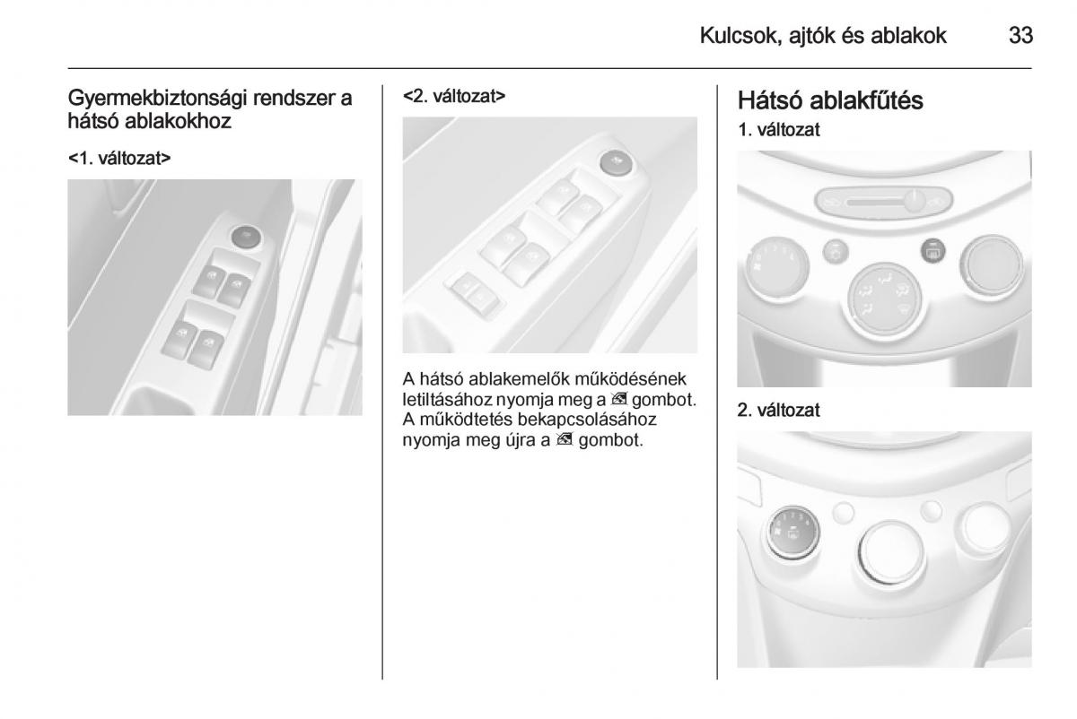 Chevrolet Spark M300 Kezelesi utmutato / page 35