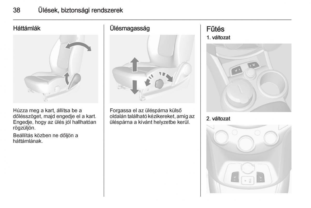 Chevrolet Spark M300 Kezelesi utmutato / page 40