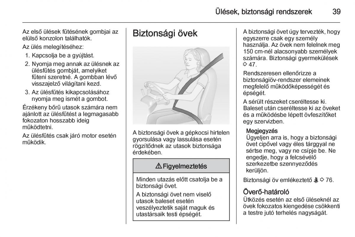 Chevrolet Spark M300 Kezelesi utmutato / page 41