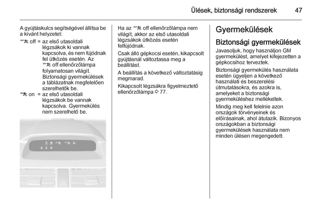 Chevrolet Spark M300 Kezelesi utmutato / page 49