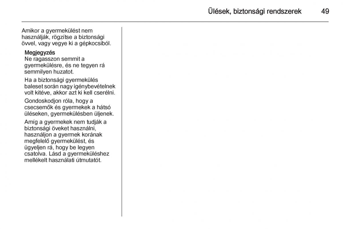 Chevrolet Spark M300 Kezelesi utmutato / page 51