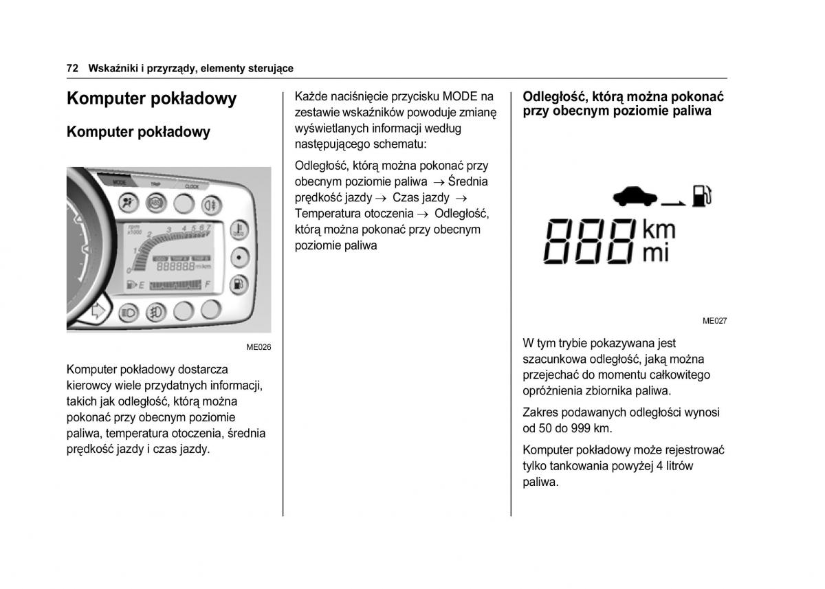 Chevrolet Spark M300 instrukcja obslugi / page 74