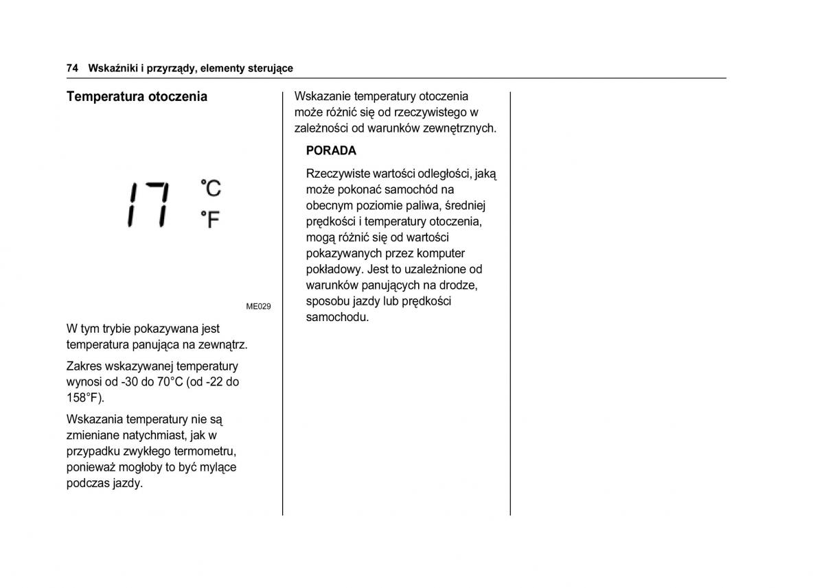 Chevrolet Spark M300 instrukcja obslugi / page 76