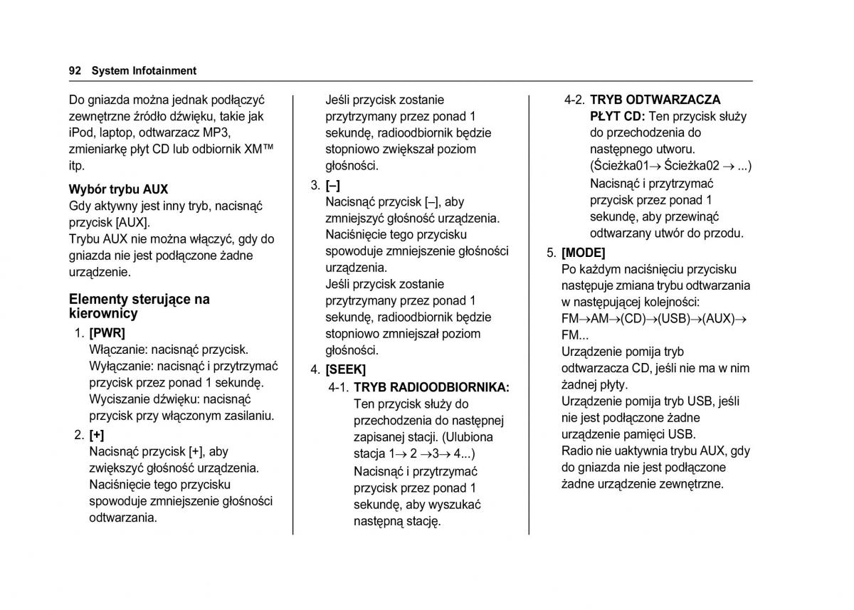 Chevrolet Spark M300 instrukcja obslugi / page 94