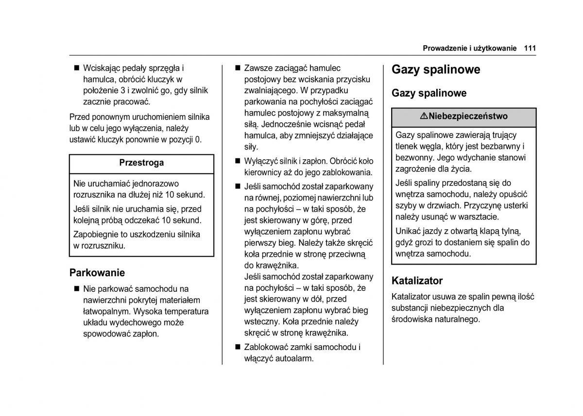 Chevrolet Spark M300 instrukcja obslugi / page 113