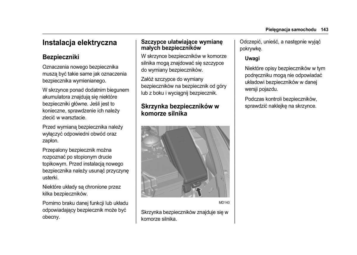 Chevrolet Spark M300 instrukcja obslugi / page 145