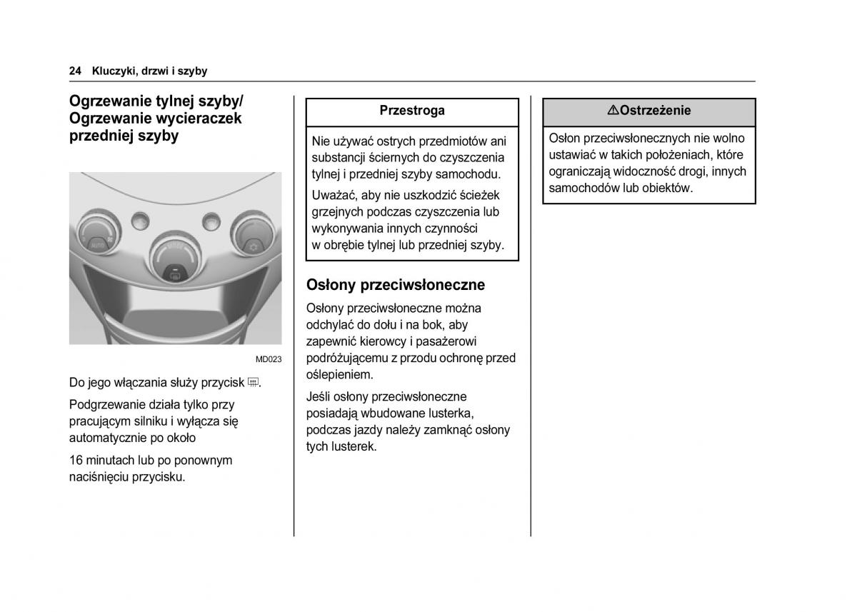 Chevrolet Spark M300 instrukcja obslugi / page 26