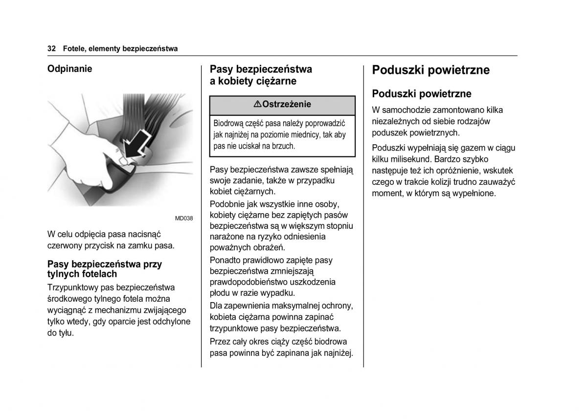 Chevrolet Spark M300 instrukcja obslugi / page 34