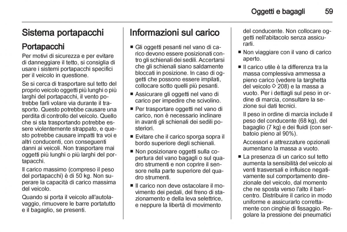 Chevrolet Spark M300 manuale del proprietario / page 59