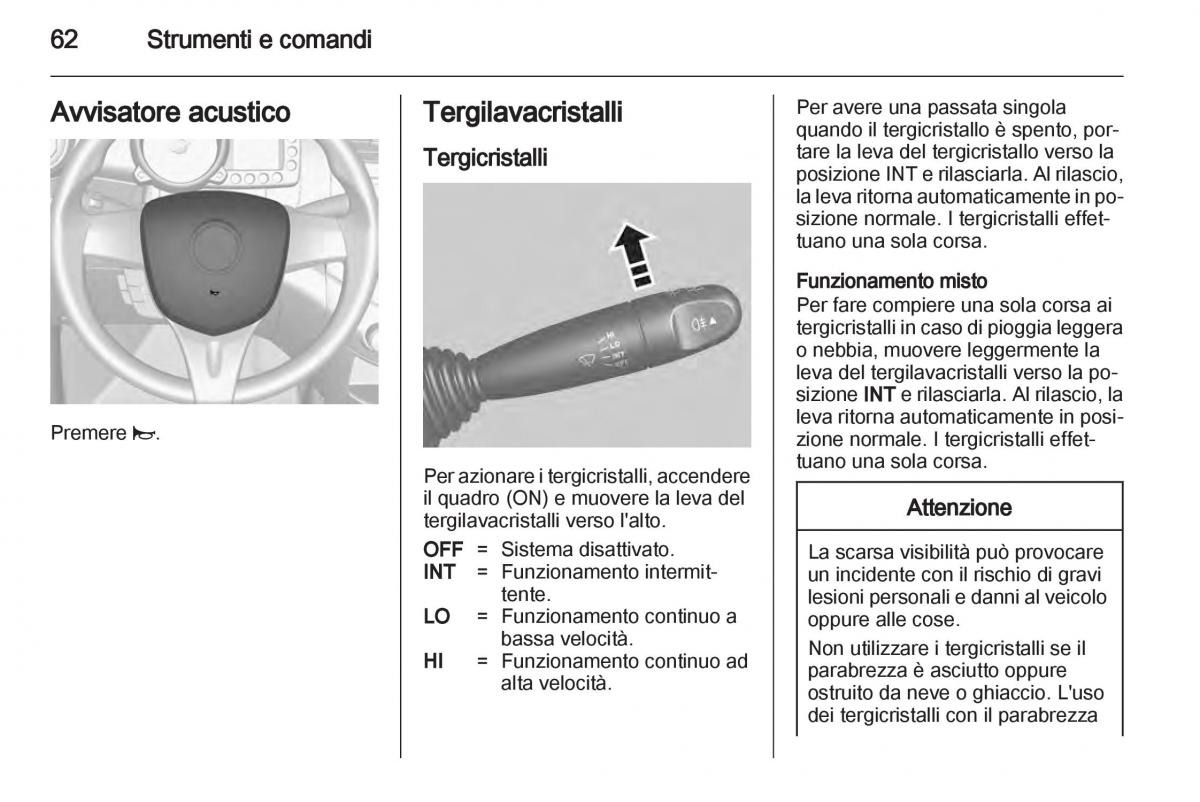 Chevrolet Spark M300 manuale del proprietario / page 62