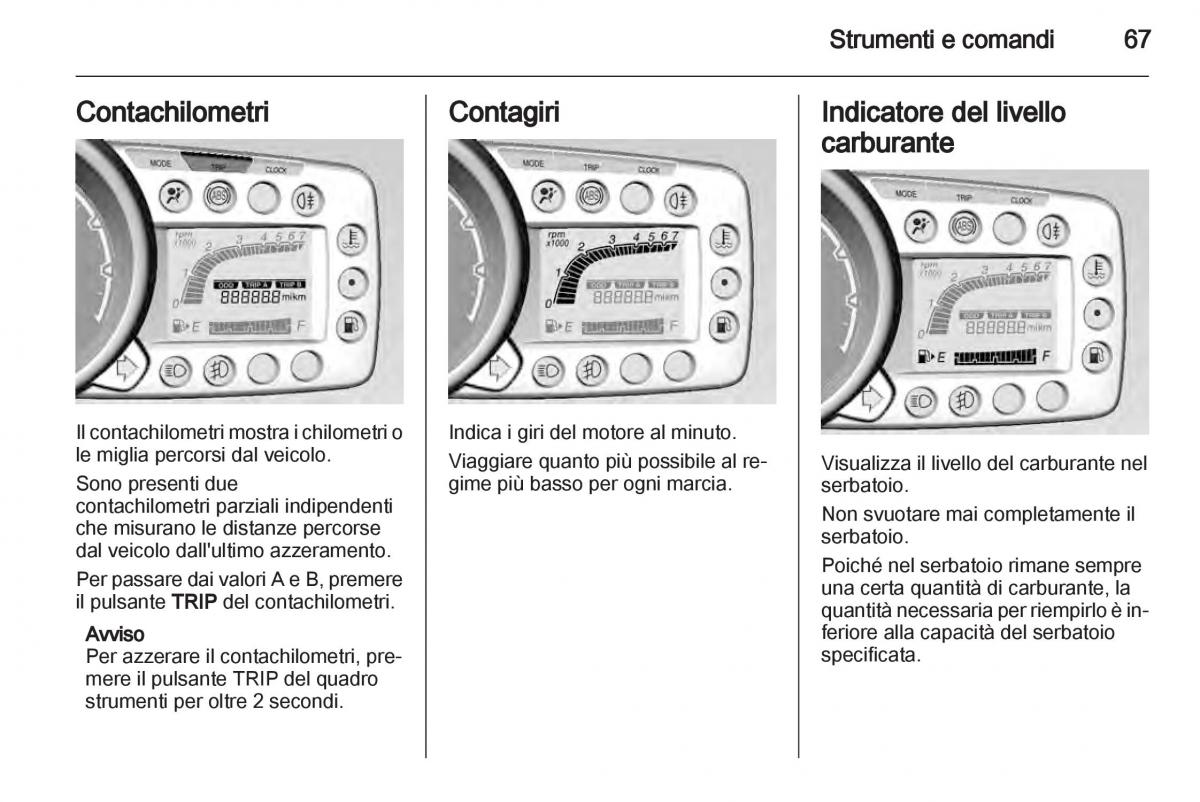 Chevrolet Spark M300 manuale del proprietario / page 67