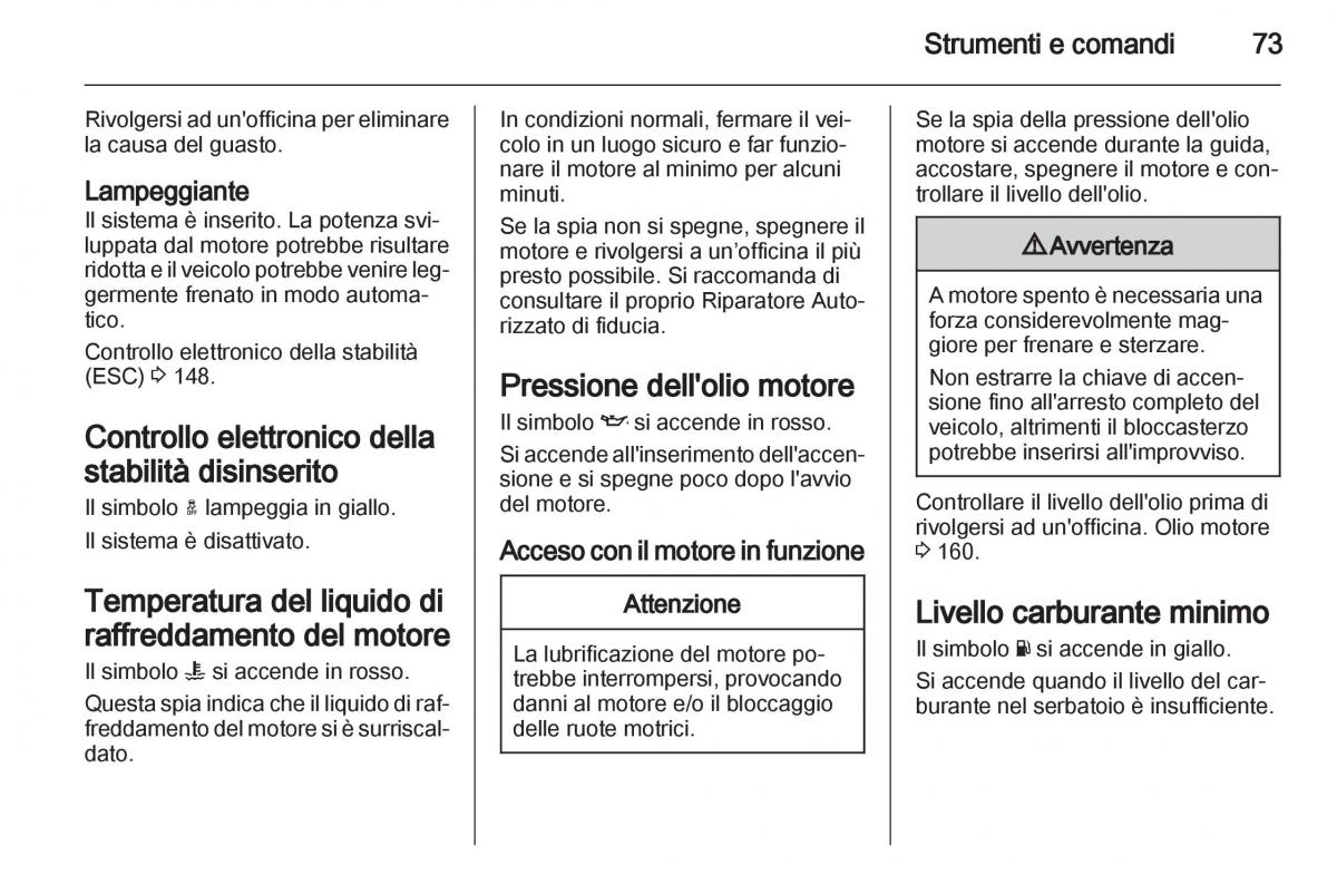 Chevrolet Spark M300 manuale del proprietario / page 73