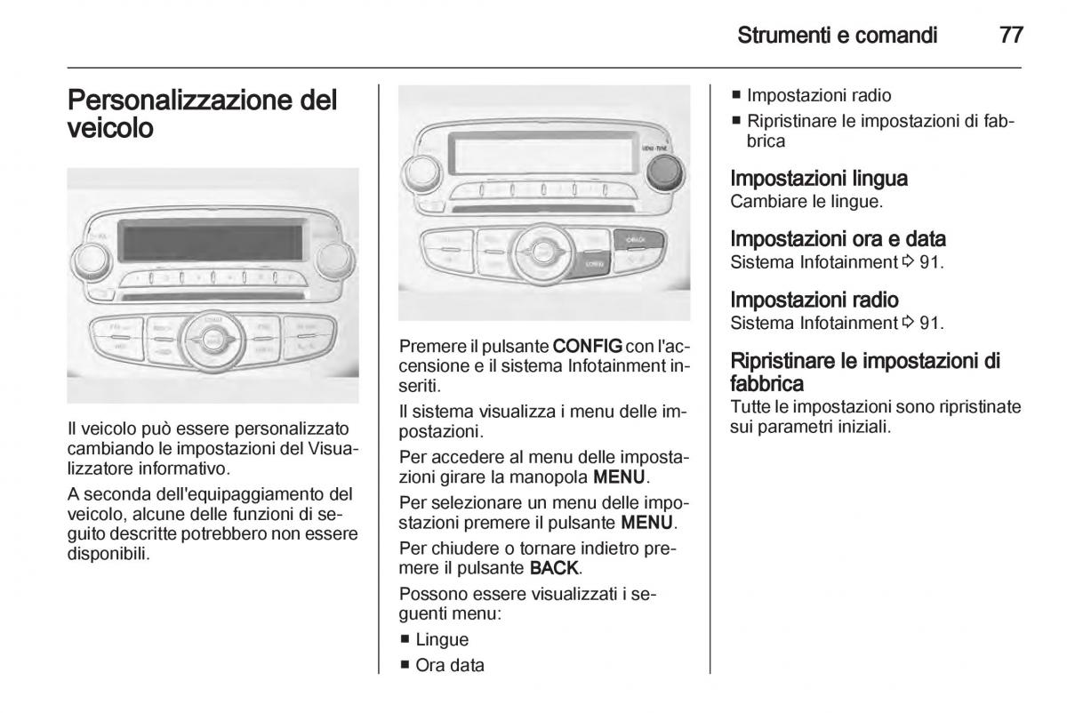 Chevrolet Spark M300 manuale del proprietario / page 77