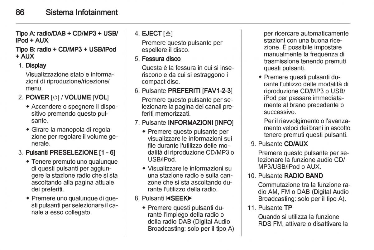 Chevrolet Spark M300 manuale del proprietario / page 86