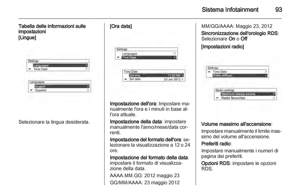 Chevrolet Spark M300 manuale del proprietario / page 93