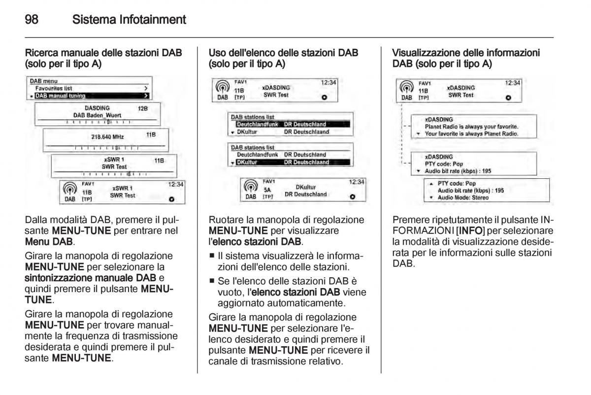 Chevrolet Spark M300 manuale del proprietario / page 98