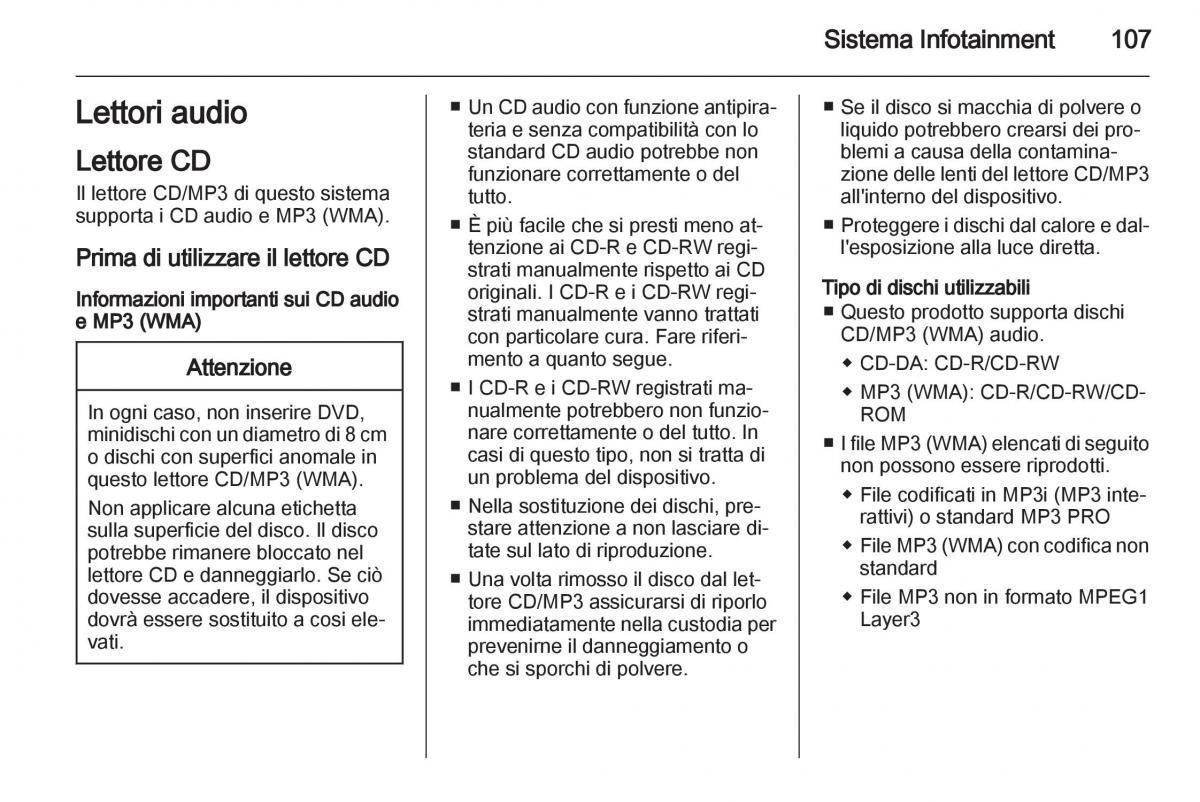 Chevrolet Spark M300 manuale del proprietario / page 107