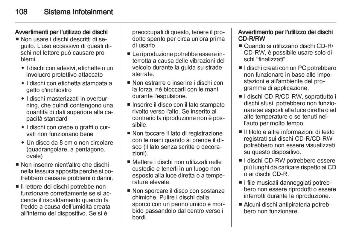 Chevrolet Spark M300 manuale del proprietario / page 108