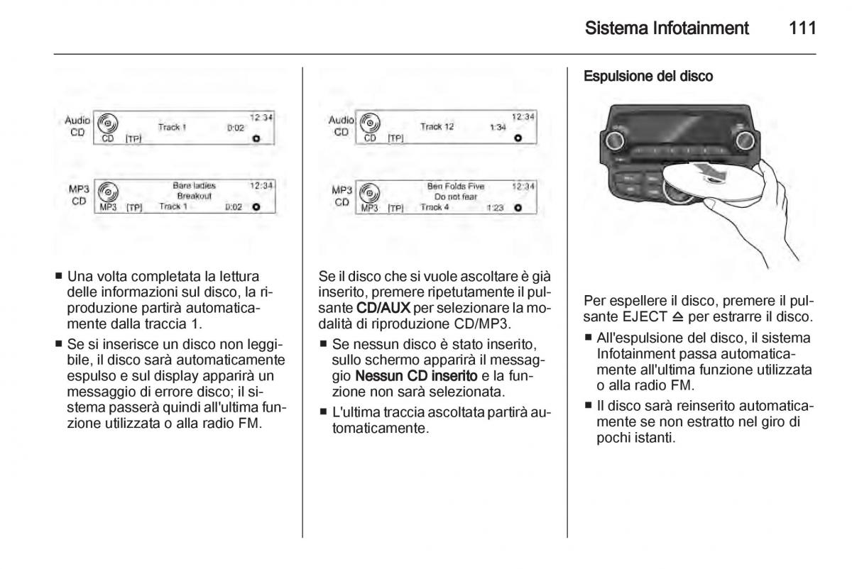 Chevrolet Spark M300 manuale del proprietario / page 111