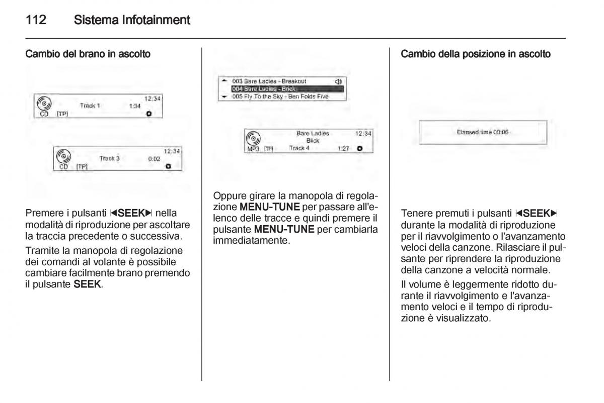 Chevrolet Spark M300 manuale del proprietario / page 112