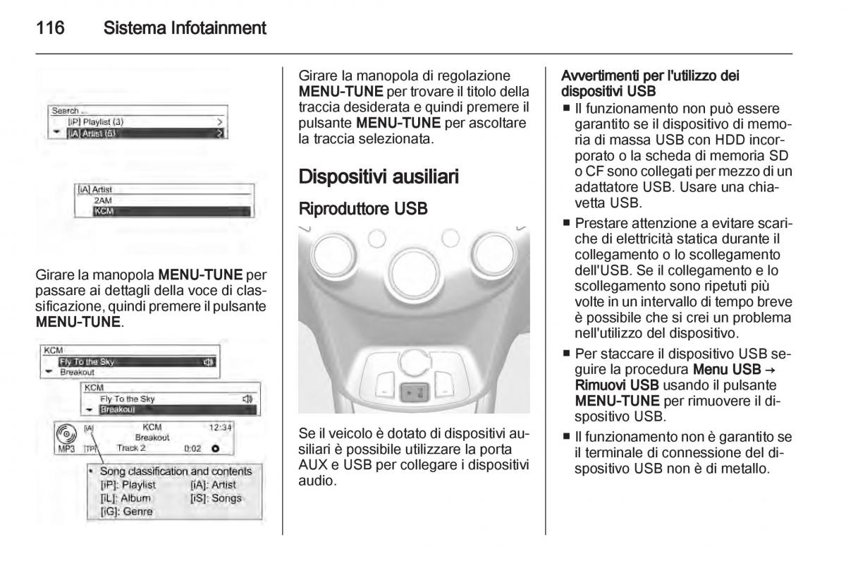 Chevrolet Spark M300 manuale del proprietario / page 116