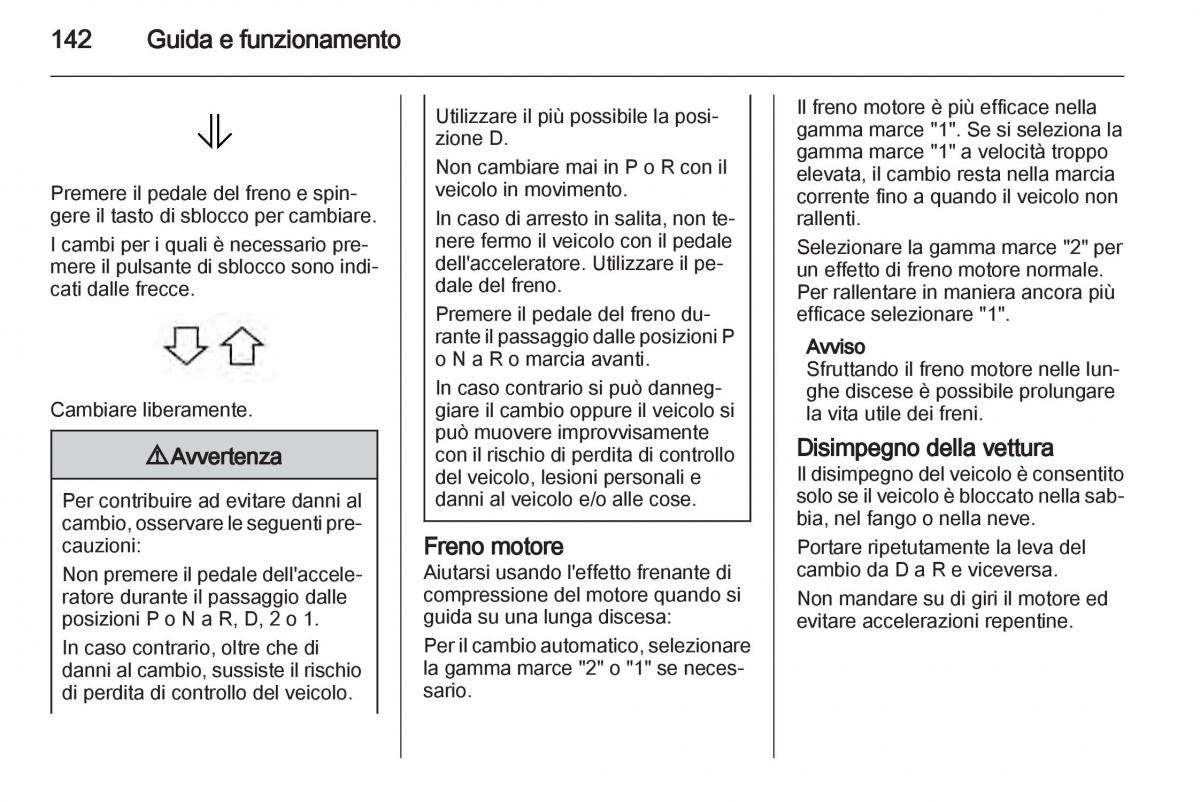 Chevrolet Spark M300 manuale del proprietario / page 142