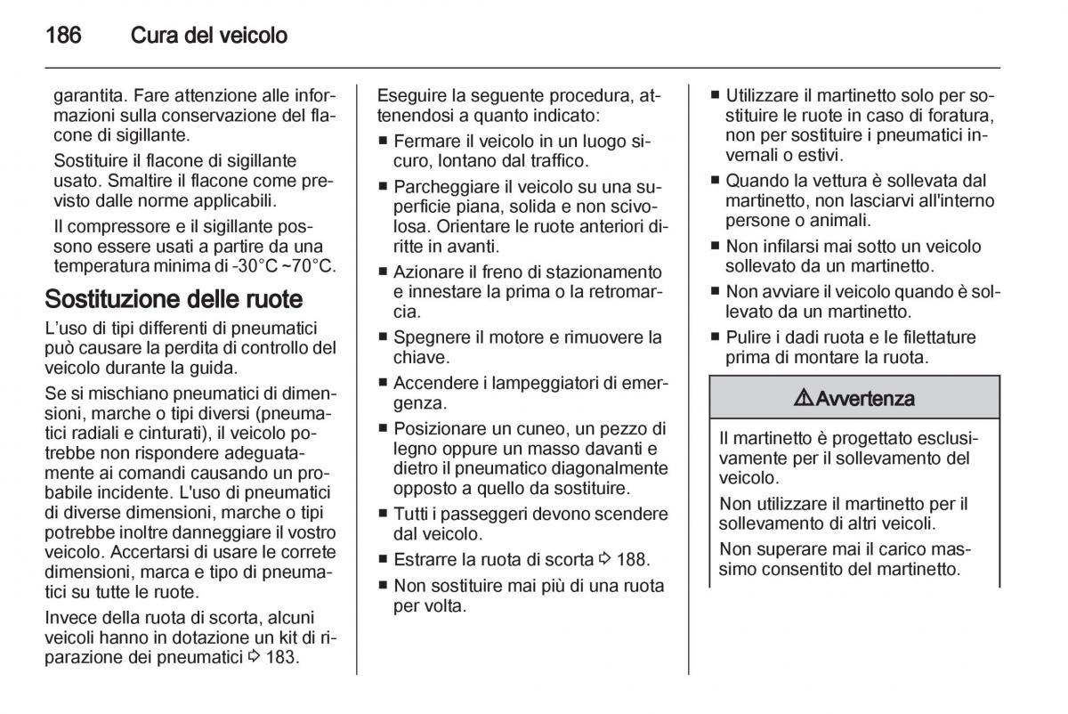 Chevrolet Spark M300 manuale del proprietario / page 186