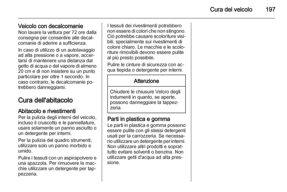 Chevrolet Spark M300 manuale del proprietario / page 197