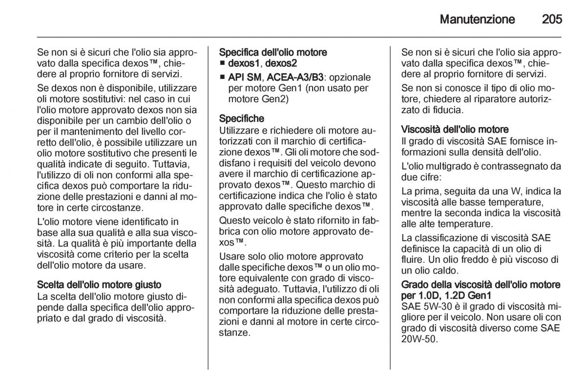 Chevrolet Spark M300 manuale del proprietario / page 205