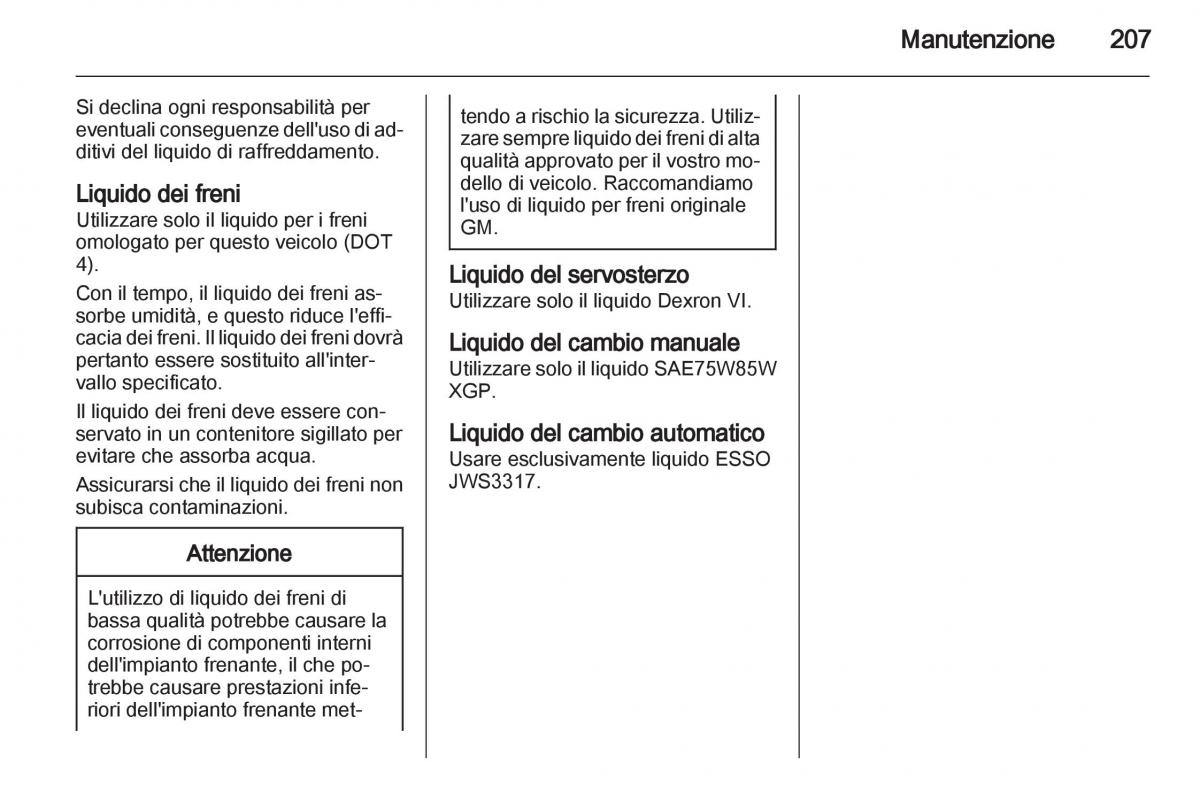 Chevrolet Spark M300 manuale del proprietario / page 207