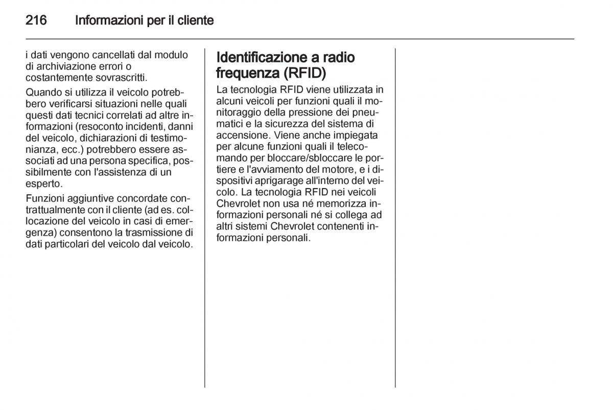 Chevrolet Spark M300 manuale del proprietario / page 216